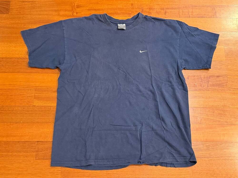 Nike Vintage Navy Blue Mini Swoosh T-Shirt XXL